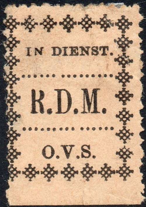 OFS - 1899 - SG PF3 - POLICE FRANK STAMP - BLACK/MAIZE - MOUNTED MINT - CV R6000 -SCARCE