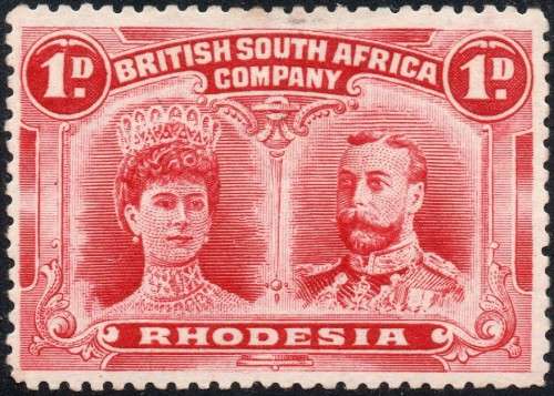 RHODESIA (B.S.A.C.) SACC125 1d ROSE-RED - MOUNTED MINT