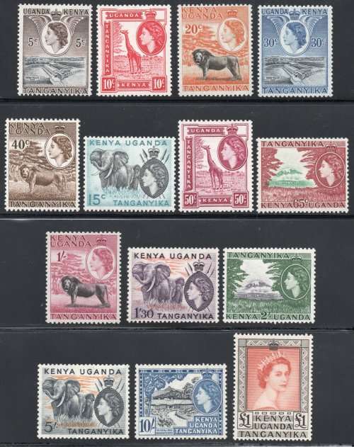 KUT 1954 SG167-180 COMPLETE SET OF 14 - MOUNTED MINT CV £140+