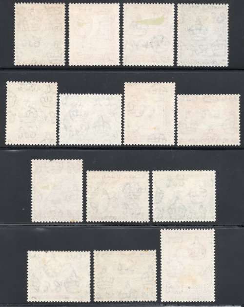 KUT 1954 SG167-180 COMPLETE SET OF 14 - MOUNTED MINT CV £140+