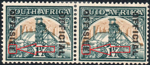 Union Of SA - OFFICIALS 1944-50 SGO33a 1½d - DIAERESIS OVER 2ND ``E`` OF ``OFFISIEEL`` MM CV £800
