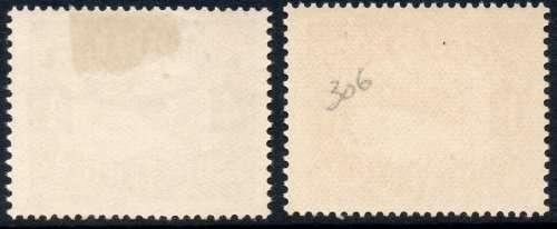 Union of SA - 1929 SACC40-41 - AIRMAIL ISSUE - 4d GREEN & I/- ORANGE - VFU