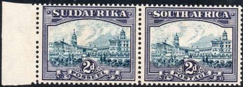 UNION OF SA 1938 ROTO PRINTING SACC44c(var) : 2d BLUE and VIOLET WITH VARIETIES UM -CV R10000+ RARE