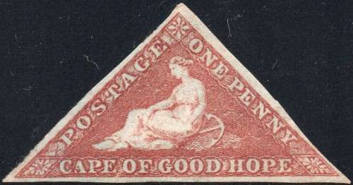 Cape of Good Hope : 1853 SACC3 1d BRICK-RED - UNUSED - CV R120000