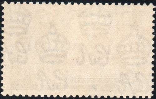 SWAZILAND 1935 SACC22b 3d BROWN & DEEP BLUE WITH ``SHORT EXTRA FLAGSTAFF`` CV R3500