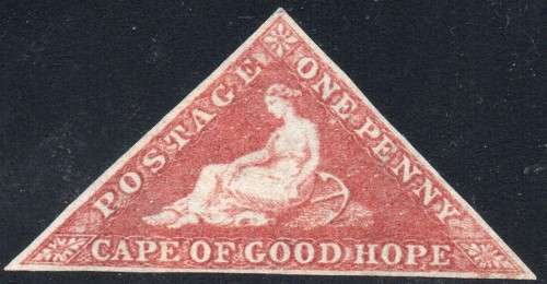 Cape of Good Hope SACC5b 1d DEEP ROSE - SUPERB AND RARE MOUNTED MINT EXAMPLE CV R50000