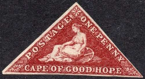 Cape of Good Hope 1864 SACC14a - 1d DEEP CARMINE RED - SIDEWAYS W/M - MM CV R40000