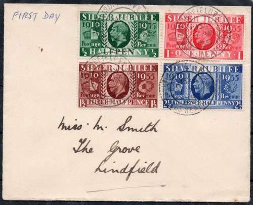 GREAT BRITAIN 1935 SG453-6 FDC (7 MAY 35) - VERY FINE - SCARCE