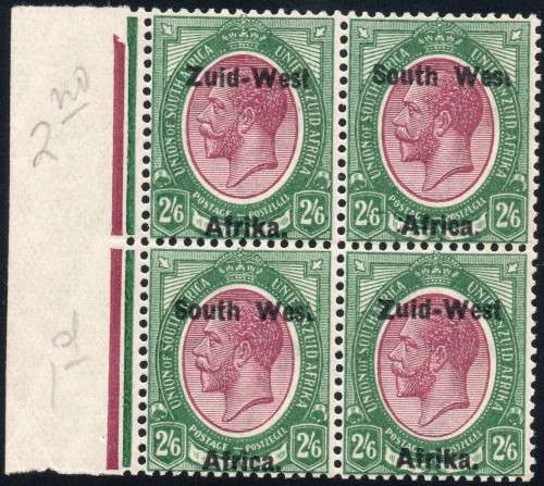 SWA SACC9a : 2s6d  BO4, BOTH PAIRS WITH ``Wes`` for West`` (TYPE I)  *UNMOUNTED MINT* CV R40000+