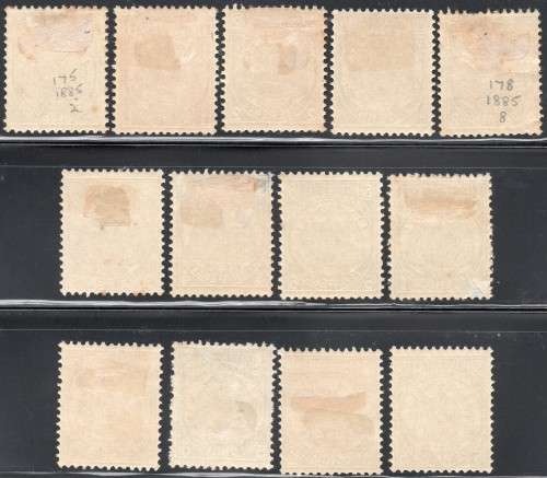 TRANSVAAL 1885-93 SACC178 // 190 SET OF 13 - SEE BELOW