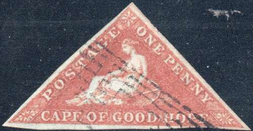 CAPE OF GOOD HOPE SACC3b 1d BROWN-RED ON SLIGHTLY BLUED PAPER WITH SIDEWAYS W/M -  VFU CV R25000