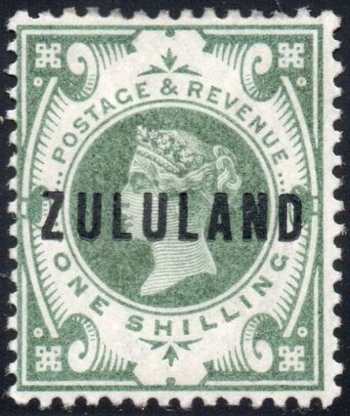 Zululand - SACC10 1/- GREEN MM CV R3500