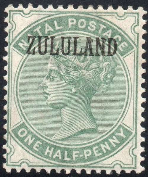 Zululand - SACC12c ½d DULL GREEN WITHOUT STOP - MM CV R600