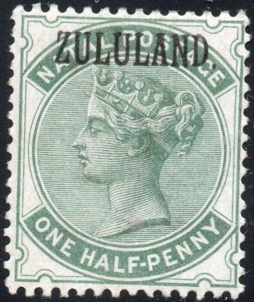 Zululand - SACC12 ½d DULL GREEN(WITH STOP) - MM CV R1000