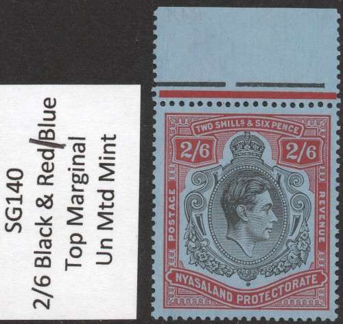 NYASALAND 1938-44  SG140 2s6d Black and Red/Blue - **SUPERB UNMOUNTED MINT**