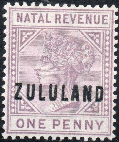Zululand 1891 SACC24  1d MAUVE  - SUPERB - VLMM CV R150
