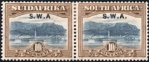 SWA LONDONS SACC90a 10/- BLUE & BROWN PAIR - NO STOP AFTER ``A`` - CV R9000