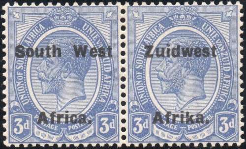 SWA 1924 TYPE VI SACC43 3d BLUE BILINGUAL PAIR UM
