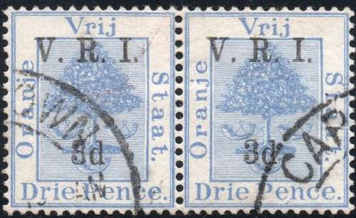 ORC 1900 SACC53 - 3d on 3d ULTRAMARINE PAIR - VFU - CV R160