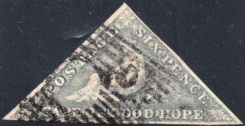 Cape of Good Hope - SACC7c 6d Slate Lilac/blued paper -  Fine Used CV R20000