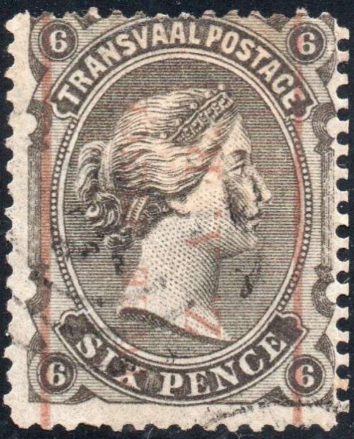 TRANSVAAL 1885 SACC196 2d on 6d - VFU - CV R550