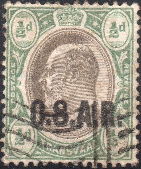 TRANSVAAL (C.S.A.R.) SG RO3 ½d GREY-BLACK & BLUISH GREEN - FINE USED