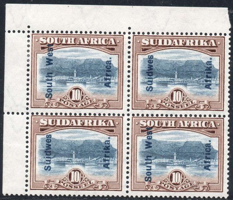 SWA 1926-7 SACC80 SUPERB MARGINAL BLOCK OF FOUR  - VLMM - CV R4400+ (SEE BELOW)