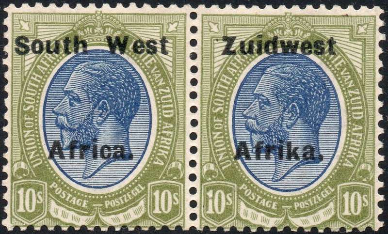 SWA TYPE VIa SACC62 5/- BLUE & DARK OLIVE PAIR(16½) - MM - CV R6000