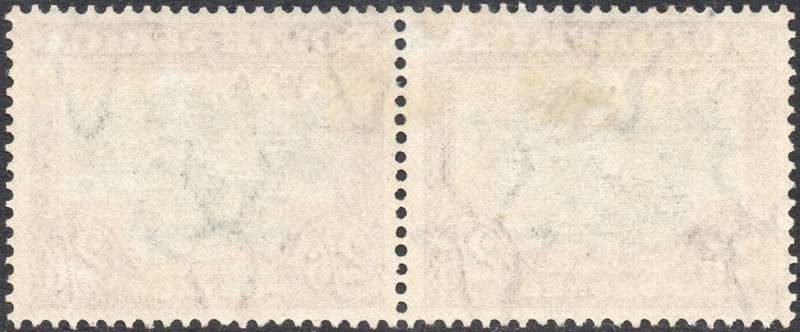 SWA SACC88 2s6d GREEN and BROWN MARGINAL PAIR - LMM - CV R2500