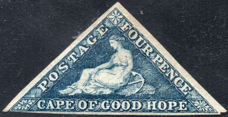 Cape of Good Hope 1864 SACC15b 4d SLATE BLUE - VERY FINE MM - SEE BELOW - CV R130000