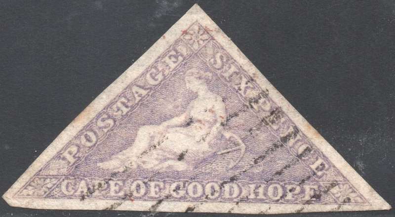 Cape of Good Hope 1858 SACC7 6d PALE ROSE LILAC - SUPERB USED - CV R12000