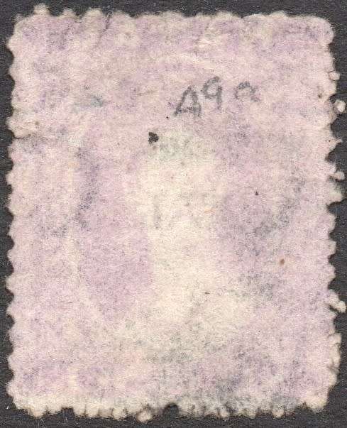 NATAL 1876 SACC82a 6d VIOLET - SURCHARGED INVERTED - FINE USED  - CV R3500