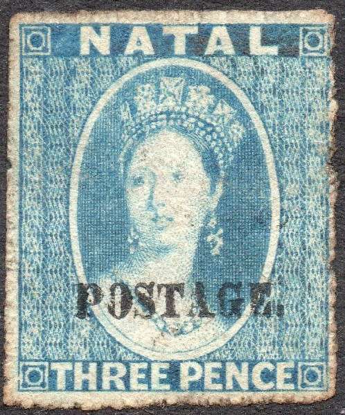 NATAL 1869 SACC56 3d BLUE - UNUSED - CV R12000