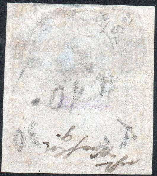 MAURITIUS 1857-9 1d RED-BROWN ON BLUISH PAPER - VFU WITH **CERTIFICATE** 2017 CV £900
