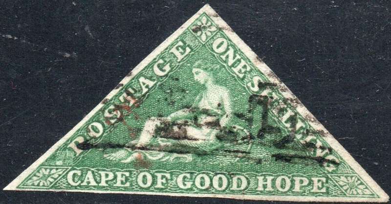 Cape of Good Hope - SACC17 1/- Bright Emerald Green - VFU - CV R25000