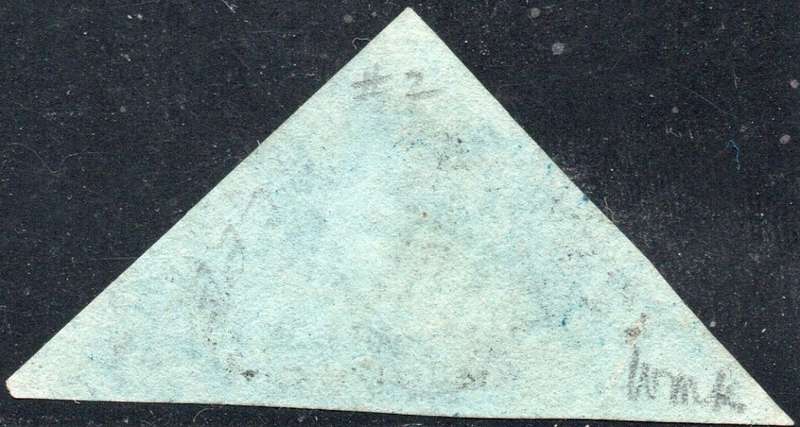 Cape of Good Hope 1853 SACC2a 4d DEEP BLUE, SIDEWAYS WATERMARK ON DEEPLY BLUED PAPER - VFU CV R15000