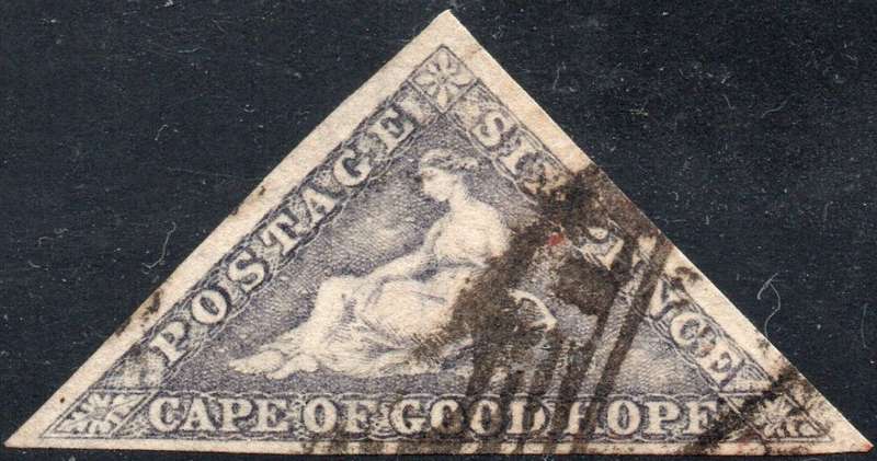 Cape of Good Hope 1862 - SACC7d :  6d SLATE PURPLE - FINE USED - CV R32000