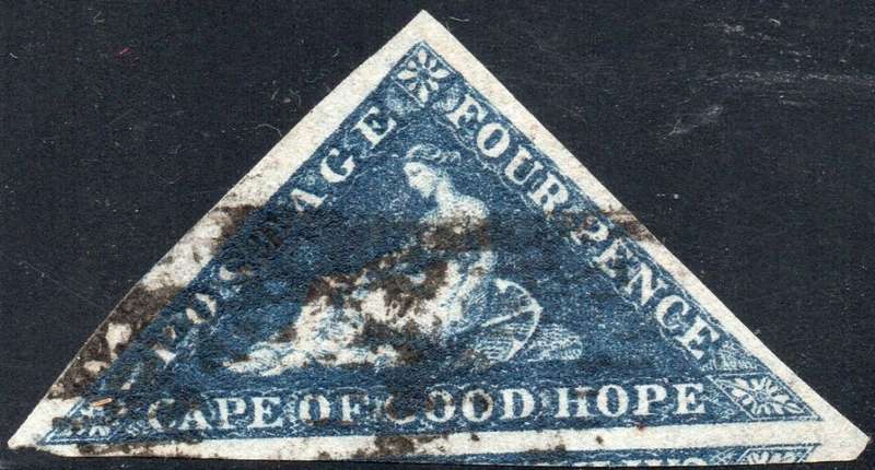 Cape of Good Hope 1864 SACC15b 4d SLATE BLUE - VFU CV R18000