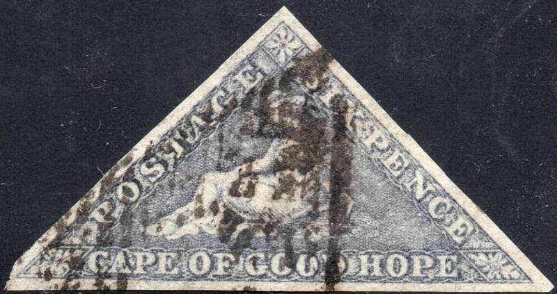 Cape of Good Hope 1862 - SACC7d :  6d SLATE PURPLE - VFU - CV R32000