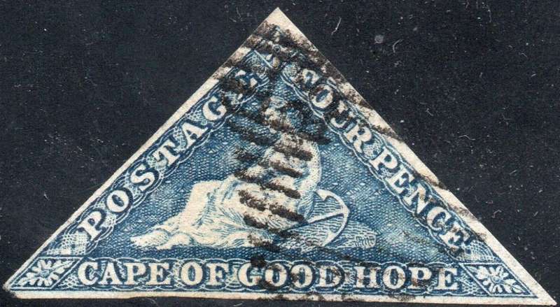CAPE OF GOOD HOPE 1864 SACC15c 4d STEEL BLUE - VFU - CV R9000