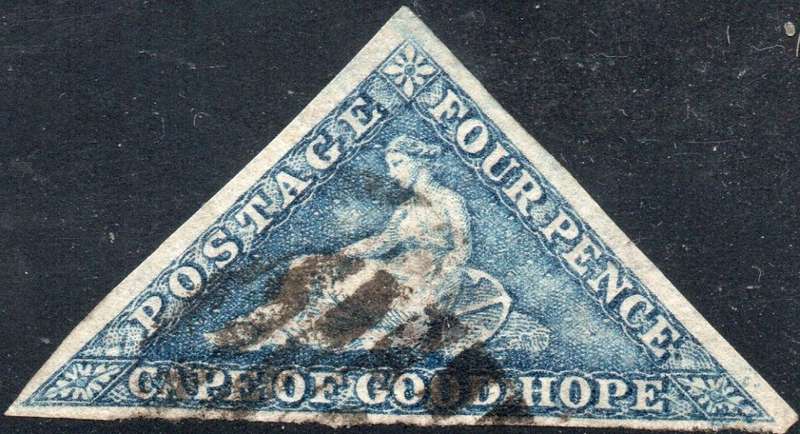 CAPE OF GOOD HOPE 1864 SACC15c 4d STEEL BLUE - VFU - CV R9000