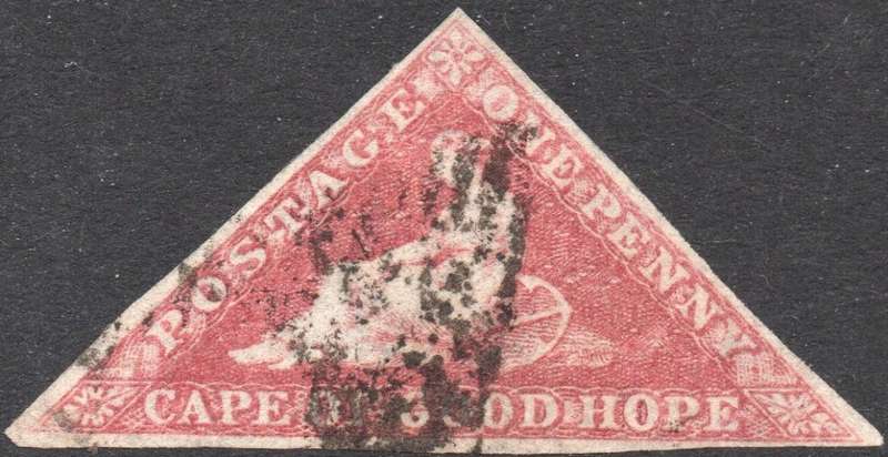 Cape of Good Hope : SG5b 1d Deep Rose VFU CV R15000