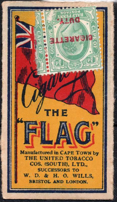Cape of Good Hope : ½d GREEN ``CIGARETTE DUTY`` ON PIECE, RARE AS SUCH