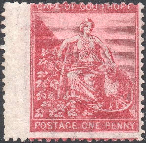 Cape of Good Hope 1864-77 SACC18a 1d Rose-Red MM CV R3000