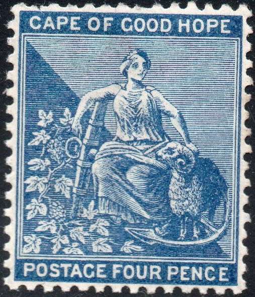 CAPE OF GOOD HOPE 1890 4d DEEP BLUE - UM - CV R750