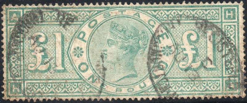 GREAT BRITAIN 1891 SG212 £1 GREEN VFU