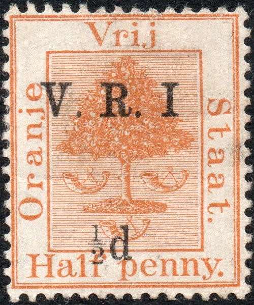 OFS 1900 SG101b ½d on ½d ORANGE - NO STOP AFTER ``I` - MM CV £160+(2017)