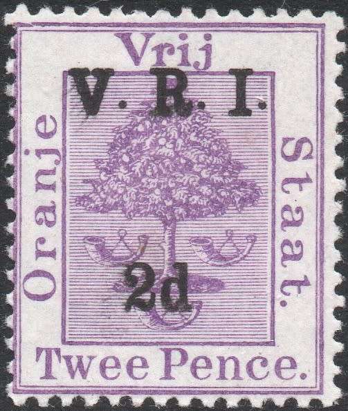 OFS 1900 SACC71 2d on 2d BRIGHT MAUVE(THICK `V`) **UNMOUNTED MINT** - CV R500