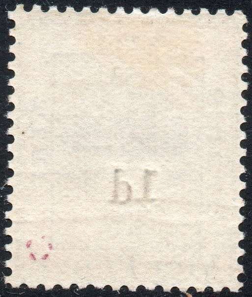 OFS 1900 SG57d 1d on 4d ULTRAMARINE WITH ``RAISED 1`` - SCARCE
