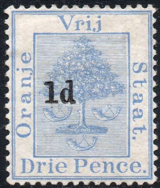 OFS 1900 SG54 1d on 3d ULTRAMARINE O/P TYPE (a)